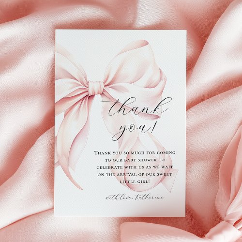 Coquette Bow Pink Baby Shower