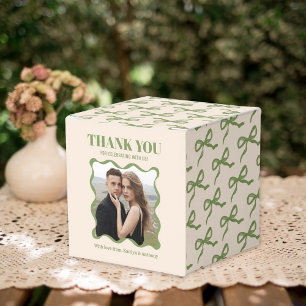 Coquette Bow Retro Wedding Favor Boxes