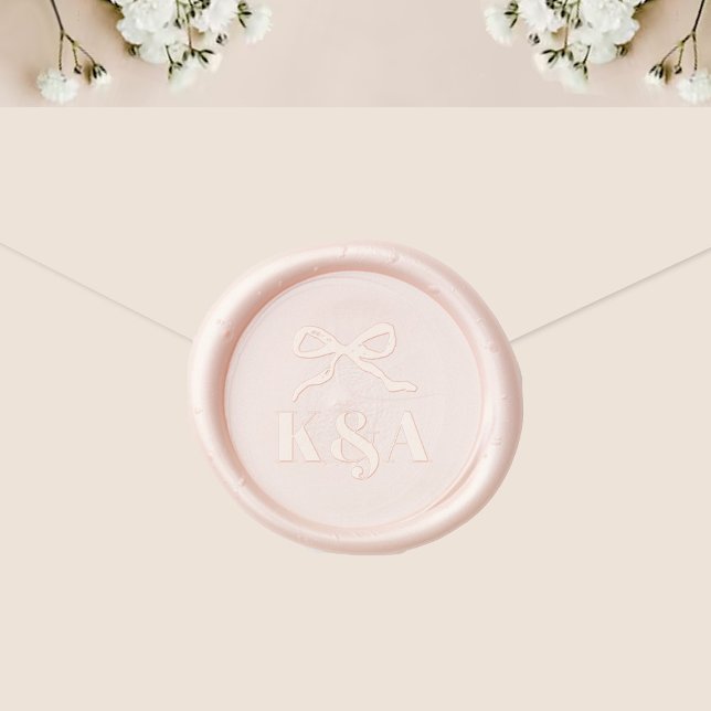 Coquette Bow Retro Wedding Wax Seal Sticker (Creator Uploaded)