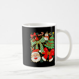 Coquette Bow Santa Claus Merry Christmas Women Xma Coffee Mug
