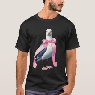 Coquette Bow Sea Gull Seagull Sea Bird Girl Mom Pi T-Shirt