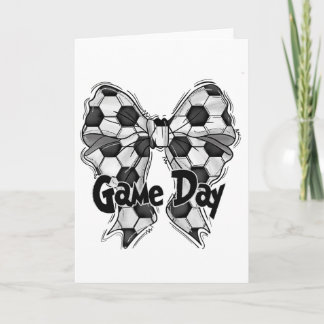 Coquette Bow Soccer Game Day Soccer Mom Mama Socce Card