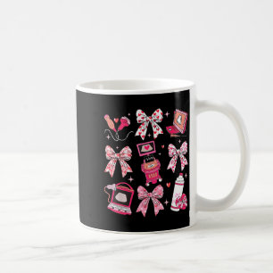 Coquette Bow Sonographer Valentine Ultrasound Tech Coffee Mug