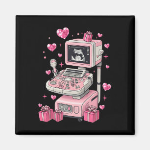 Coquette Bow Sonographer Valentine Ultrasound Tech Magnet