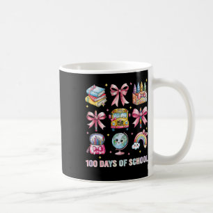 Coquette Bow Student Teacher 100 Days Of School 8  Coffee Mug