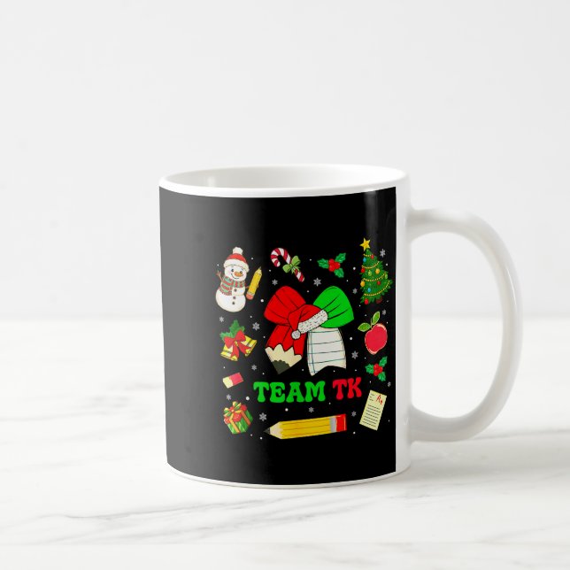 Coquette Bow Team Tk Christmas Transitional Kinder Coffee Mug (Right)