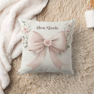 Coquette Bow Throw Pillow