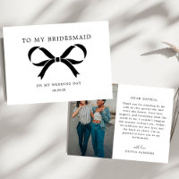 Coquette Bow To My Bridesmaid Wedding Day Photo