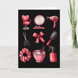 Coquette Bow Valentine Hair Stylist Hairdresser Co Card