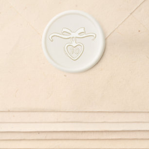 Coquette Bow With Anniversary Locket Wax Seal Sticker