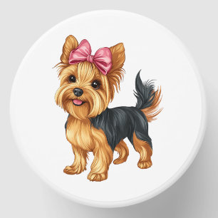 Coquette Bow Yorkshire Terrier Dog Yorkie Mom Girl Mini Candle Favors