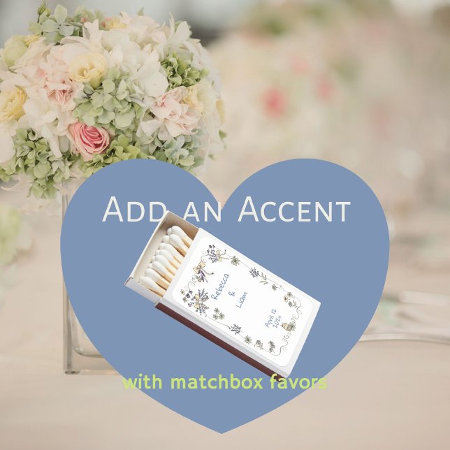 Coquette Bows and Flowers Matchboxes (Use matchbox favors to add a welcome accent to your table.)