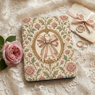 Coquette Bridal Floral Kindle Case, Custom Name Cover