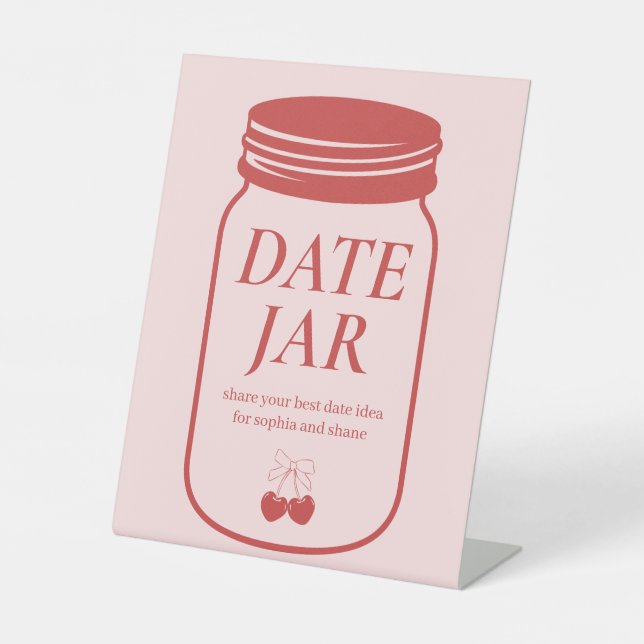Coquette Bridal Shower Game Date Night Idea Sign (Front)
