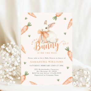Coquette Bunny Gender Neutral Baby Shower Invitation