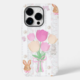 Coquette Bunny Phone Case – White & Floral