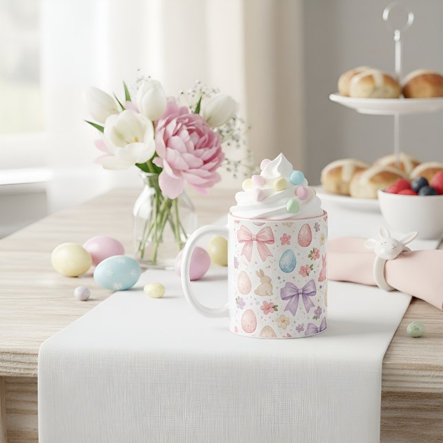 Coquette Bunny & Pink Bows Easter Mug (Coquette Bunny & Pink Bows Easter Mug)