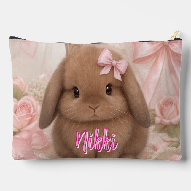 coquette bunny pouch (large) || custom (Back)