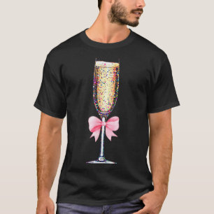 Coquette Champagne Gl Happy New Year 2026 Party Wo T-Shirt