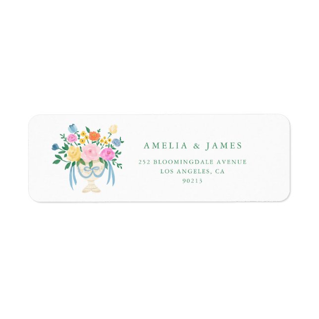 Coquette Charm Floral return address label (Front)