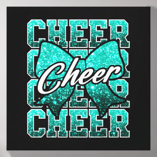 Coquette Cheer Bow Girl Women Cheerleader Game Day Canvas Photo Tile