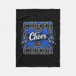 Coquette cheer bow sport cheerleader cheerleading fleece blanket