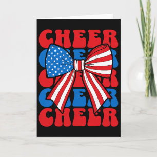 Coquette Cheer Bow Sport Cheerleader Usa American Card