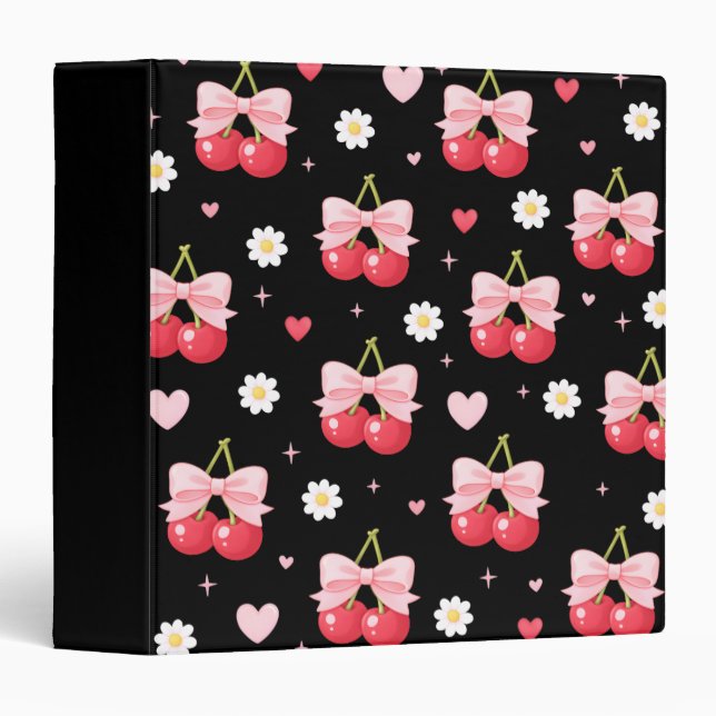 Coquette Cherries 3 Ring Binder (Front/Spine)