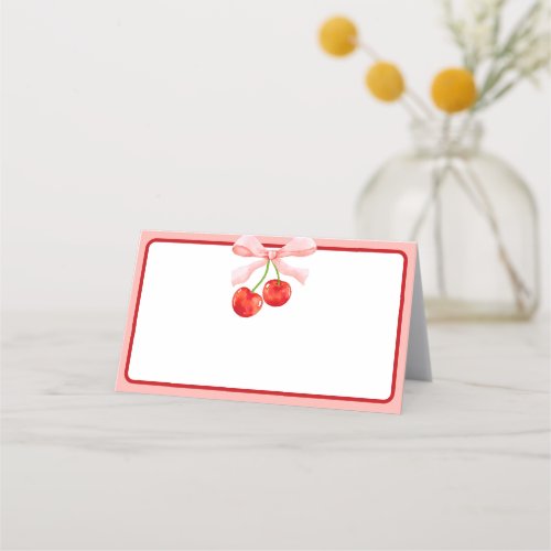 Coquette Cherry Blank Food Label or Place Card