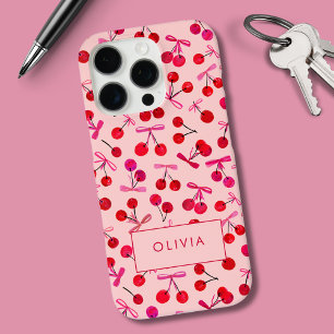 Coquette Cherry & Bow iPhone 16 Pro Case