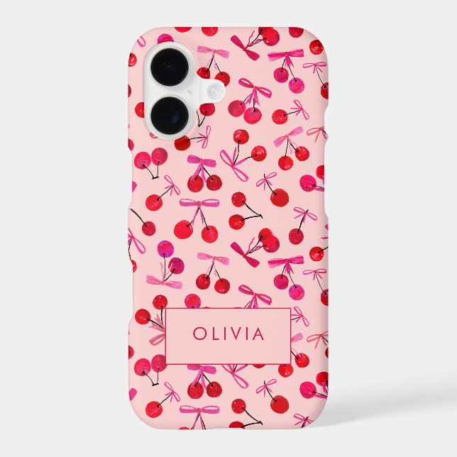 Coquette Cherry & Bow Case-Mate iPhone Case (Back)