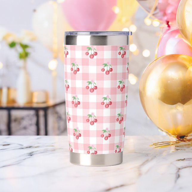 Coquette Cherry Bridal Shower Insulated Tumbler (Bachelor Party)