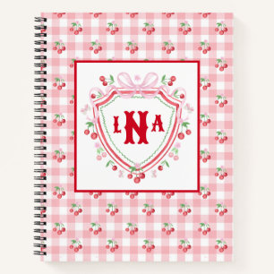 Coquette Cherry Monogam  Notebook