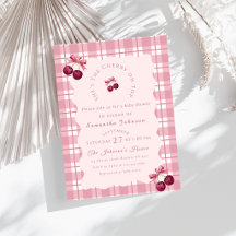Coquette Cherry On Top Baby Shower