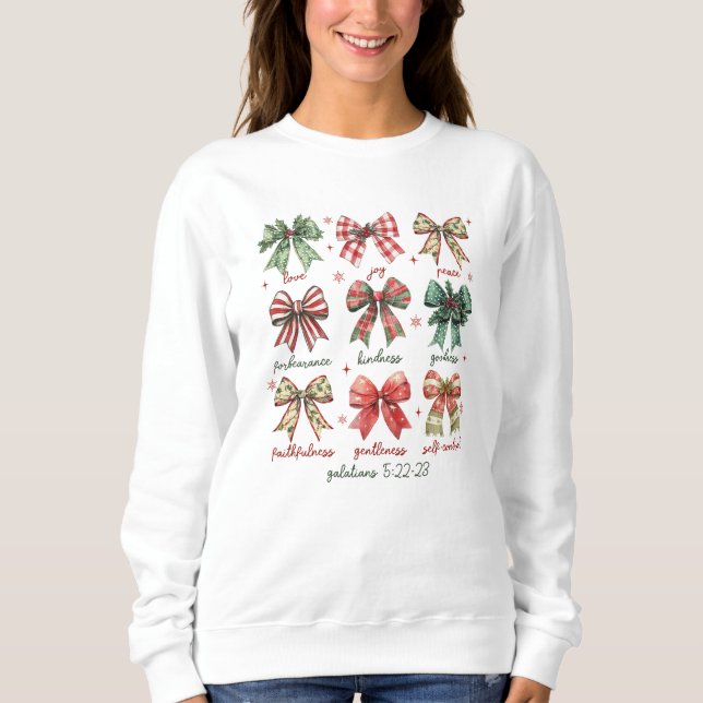 Coquette Christian Christmas Women Sweatshirt (Front)