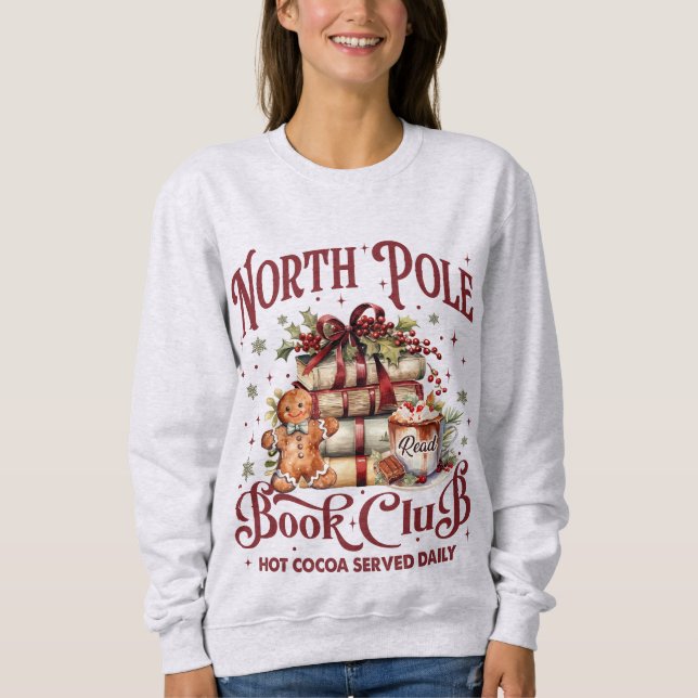 Coquette Christmas Books Sweatshirt (Front)