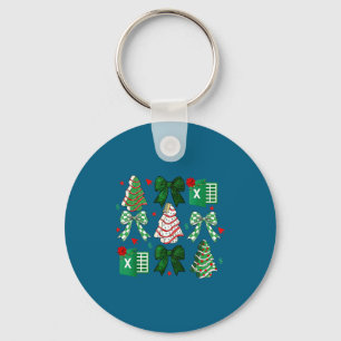 Coquette Christmas Cakes Spreadsheets Accountant Keychain