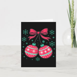 Coquette Christmas Cherries Holly Xmas Jolly Girly Card