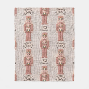 Coquette Christmas Nutcracker Latch Hook Yarn Fleece Blanket