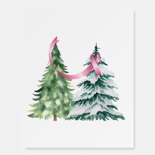 Coquette Christmas Tree, Breast Cancer Awareness Foam Board