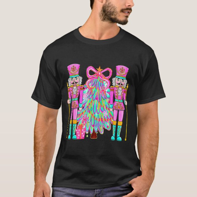 Coquette Christmas Tree Nk Nutcrackers Xmas Women  T-Shirt (Front)