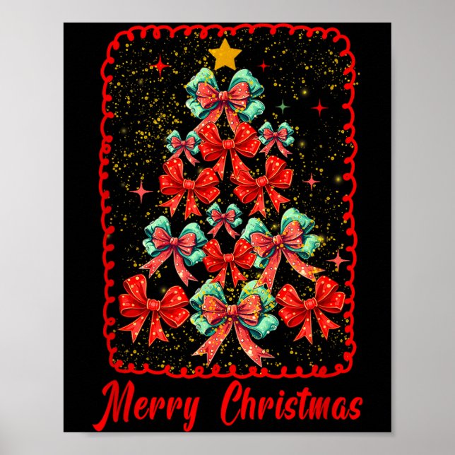 Coquette Christmas,trendy Christmas Funny Gift Wom Poster (Front)
