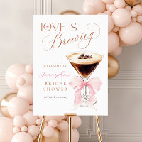 Coquette Coffee Bridal Shower Welcome Sign
