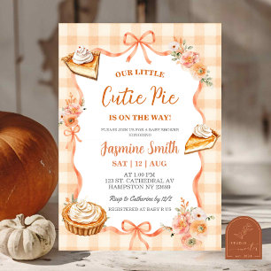 Coquette Cottage Cutie Pie Baby Shower Invitation