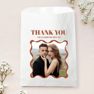 Coquette Curvy Ribbon Retro Wedding Favor Bag