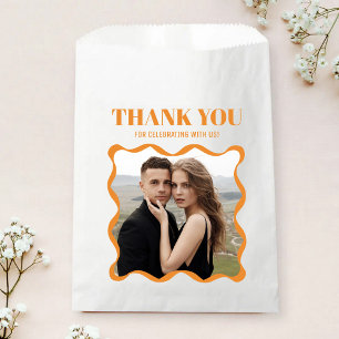 Coquette Curvy Ribbon Retro Wedding Favor Bag