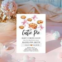 Coquette Cutie Pie Sweet Pink Bow Baby Shower