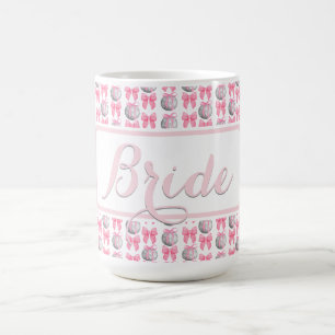 Coquette Disco Balls Pink Bows Wedding Bride Gift Coffee Mug