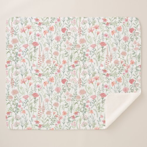Coquette Feminine Pink Wildflower Meadow