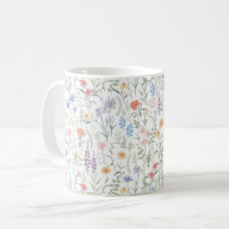 Coquette Feminine Wildflower Meadow Coffee Mug